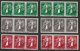 1939 Zusammenhängende Marken Landesausstellung Schweiz