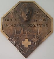 Schild I . WESTSCHWEIZ JODLERTAG AIGLE 27 JUNI 1937