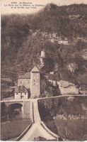 St-Maurice (VS) Le pont sur le Rhone, le Château. 1910