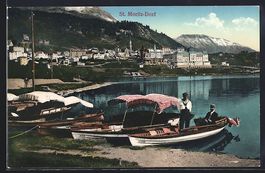 St. Moritz-Dorf, Ortsansicht am Wasser m