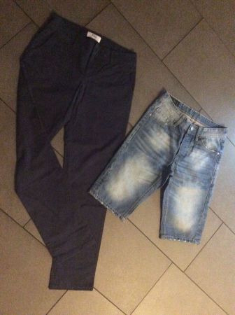 KLEIDERPAKET Hosen GR.36 / HOSE (Gr.36) & SHORTS (W28) JEANS