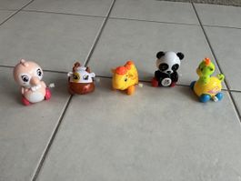 Aufziehspielzeug Tiere, 5er Set, bunte Farben, guter Zustand