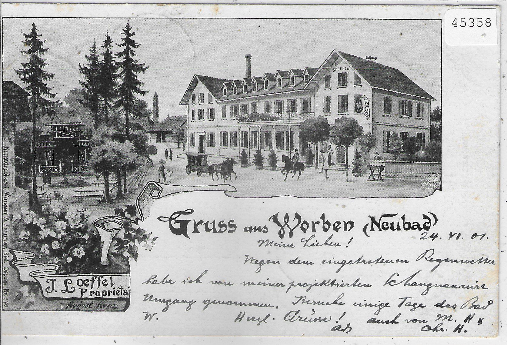 Cartes postales: Gruss aus Worben - Neubad – D'occasion à Ettingen par Kartenplanet
