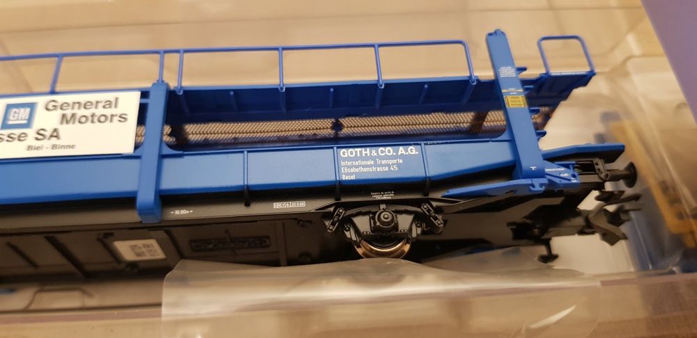 ROCO wagon porte autos articulé 543 GOTH gris SBB CFF 46631 NEUF