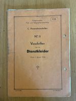 PTT Personalvorschriften No 11 Dienstkleider 1936