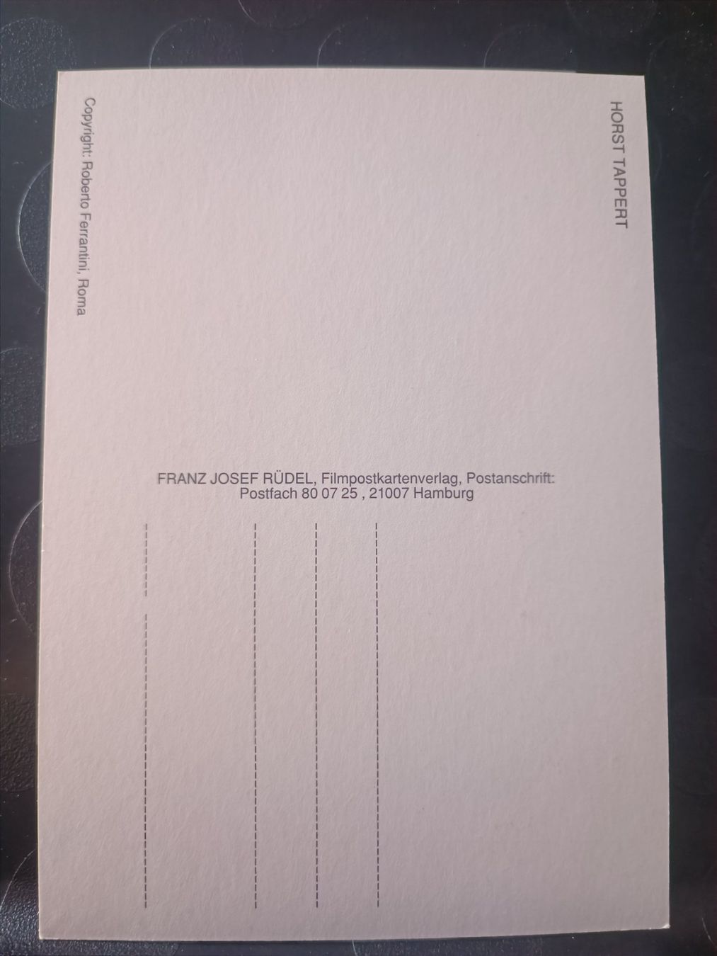 Autografi: Horst Tappert / Derrick - handsigniert Autogrammkarte – Usato da Menziken venduto da Artographs 1