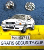 AUDI 80 B4 AVANT AUTO PIN ENAMEL WEISS MIT SECURITY-CLIP