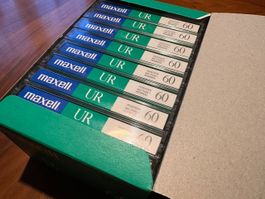 Maxell UR 60 Audio Kassetten, 10 Stk, Vintage, neu