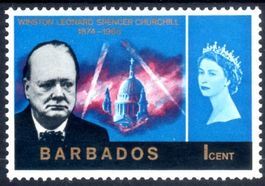 BARBADOS 1966 CHURCHILL + KÖNIGIN ELISABETH **POSTFRISCH**