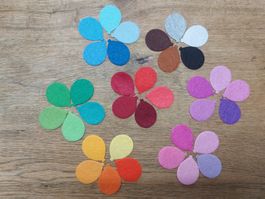 10 Stk Filz Ballons 4*3 cm gestanzt Felt Balloons die cuts