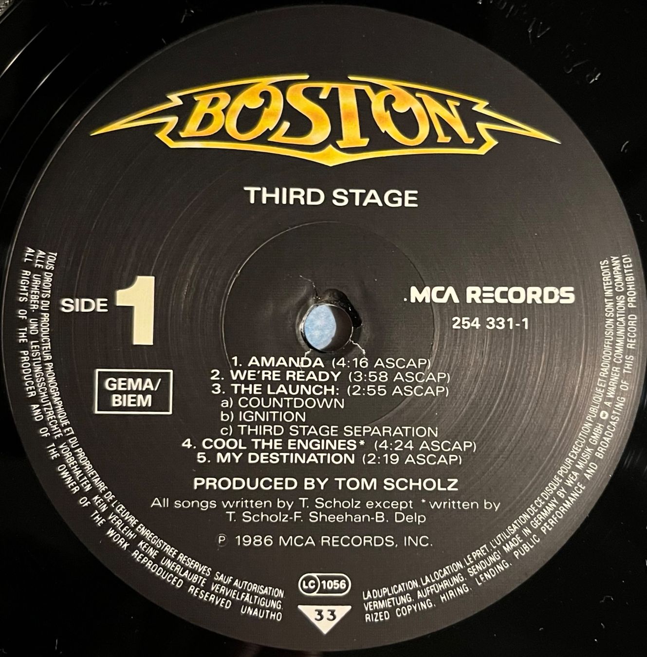 Schallplatten: BOSTON - THIRD STAGE - 33 Tours – Gebraucht aus Bussigny von vinyl-pas-cher 3