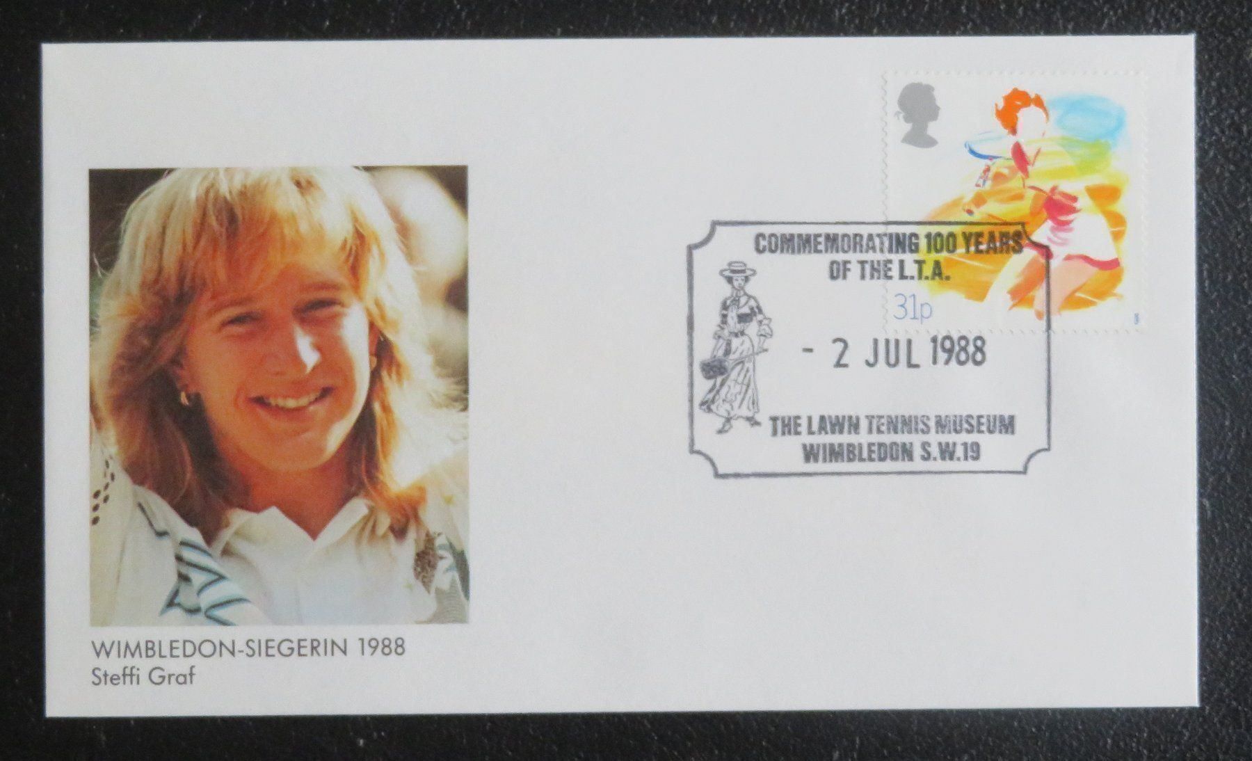 Tutti i francobolli: Sonderbrief von Steffi Graf Wimbledon 88 – Nuovo (secondo la descrizione) da Lachen SZ venduto da peace0