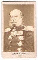 Fotografie Kaiser Wilhelm I. in Uniform 
