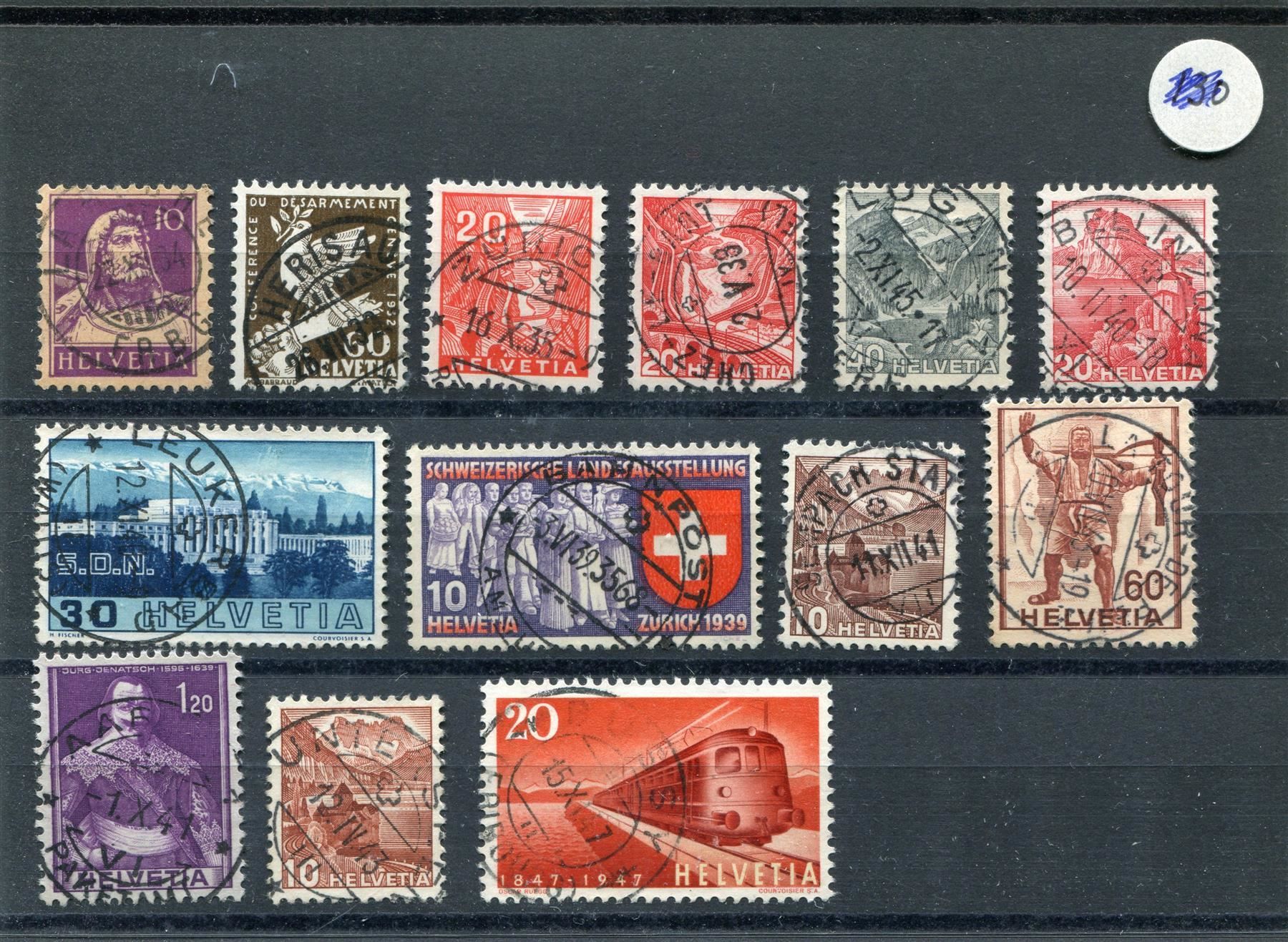 Tous les timbres: 42 alte Freimarken mit Voll-O – D'occasion à Winterthur par Kyoung 1