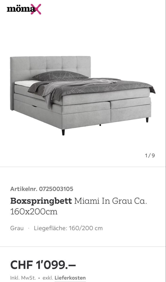 Mömax Betten: Boxspringbett – Gebraucht aus Zollikofen von S.B.R 3