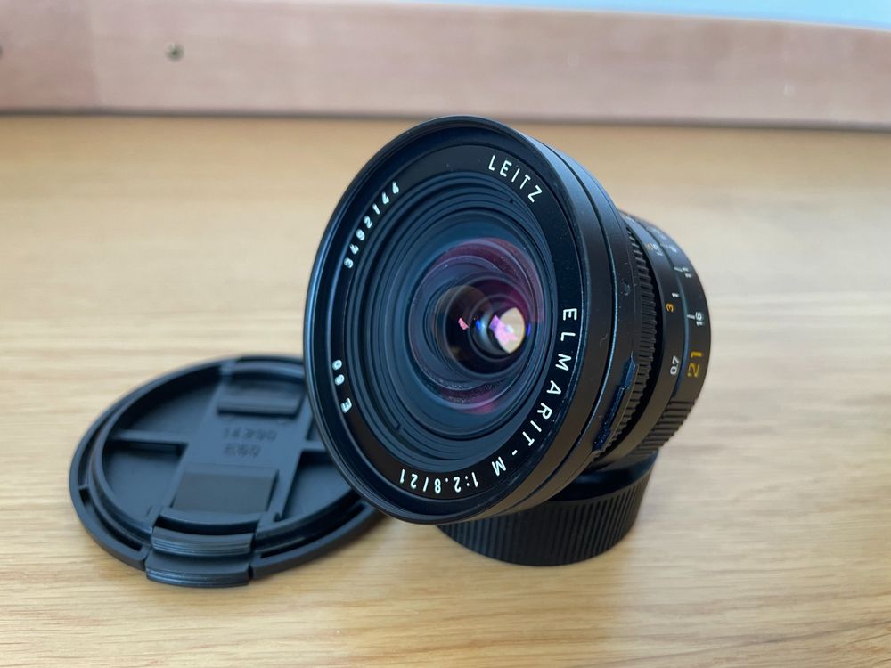LEICA ELMARIT-R 1:2,8/35 Mm E55 Objectif Leitz Wetzlar Avec Boîte, Filtre Heliopan & Accessoires