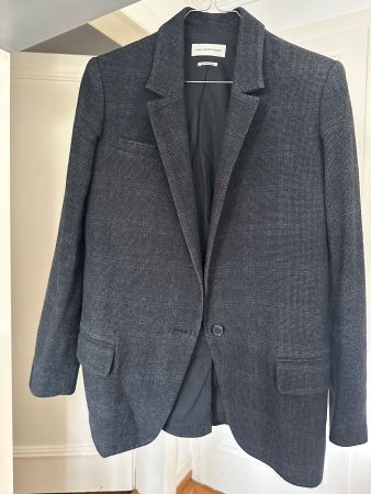 ISABEL MARANT dark blue grey wool oversized blazer size 34