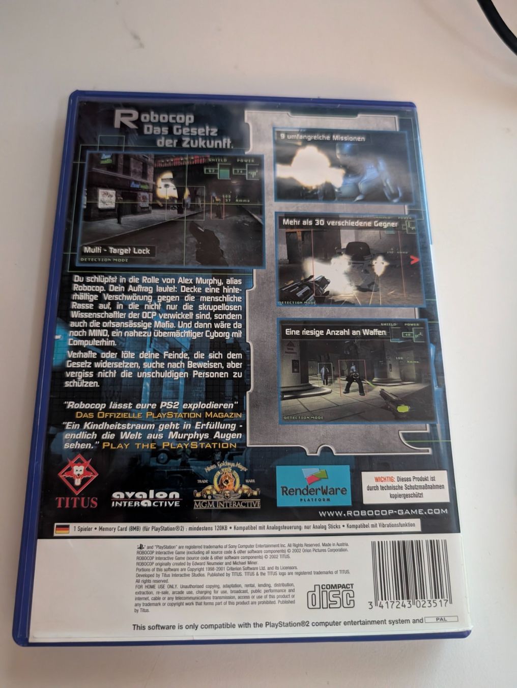 Sony Giochi: Robocop - Playstation 2 Game Rare Complete – Usato da Hünenberg See venduto da SpecialEditionGaming 2