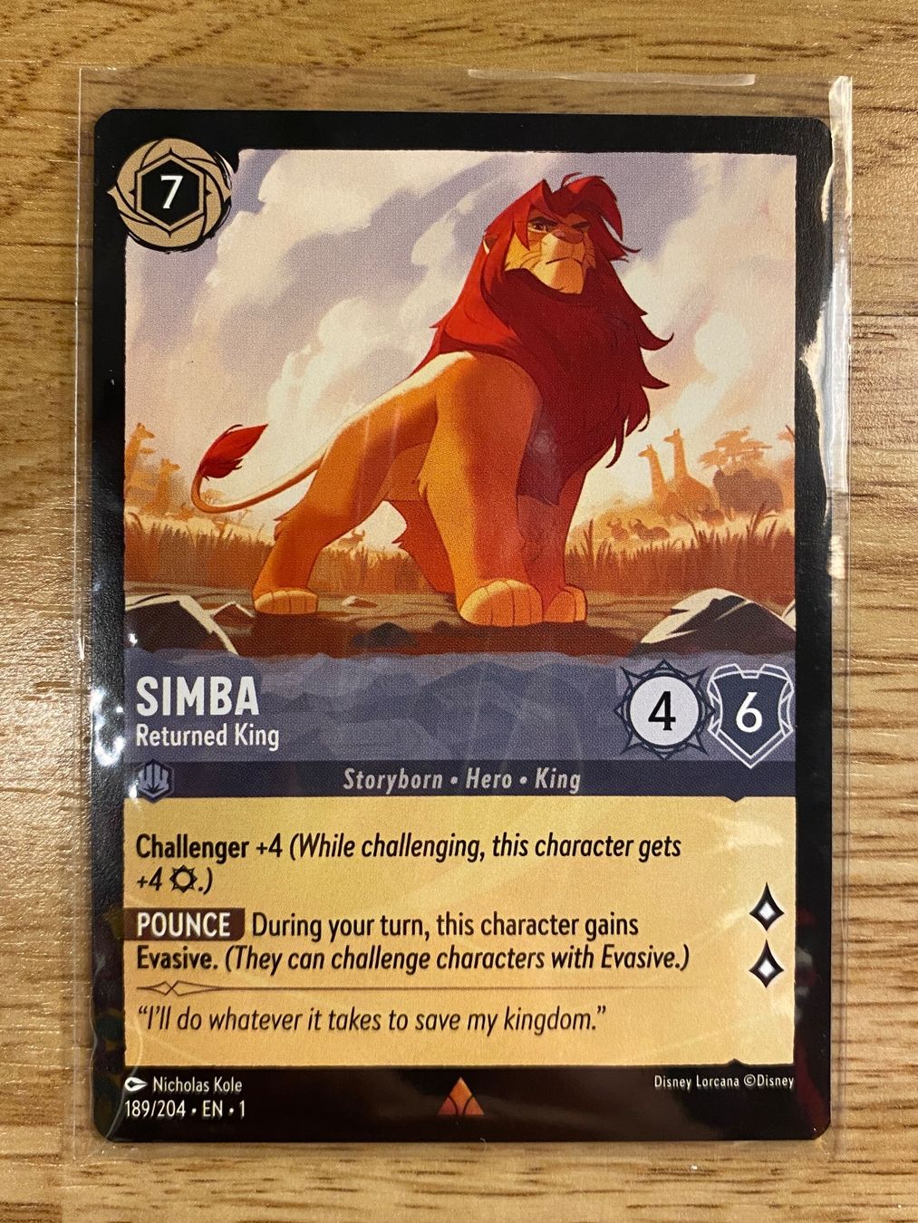 Disney Carte collezionabili: Simba Returned King EN 189 Disney Lorcana 1 – Nuovo (secondo la descrizione) da Rafz venduto da SaintCruz