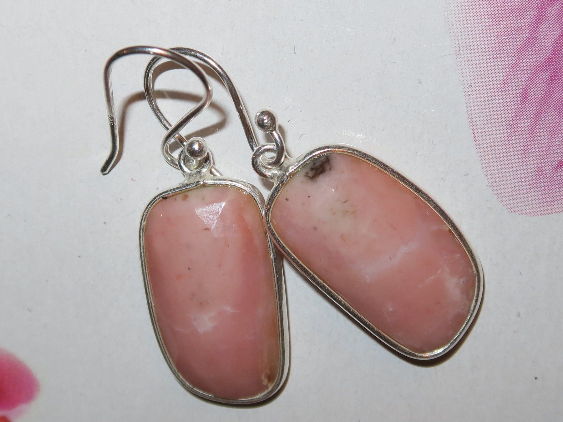 Orecchini pendenti & Orecchini a lobo: Ohrringe Pink OPAL 925 Silber – Nuovo e nell'imballaggio originale da Visp venduto da steinschmuckwelt