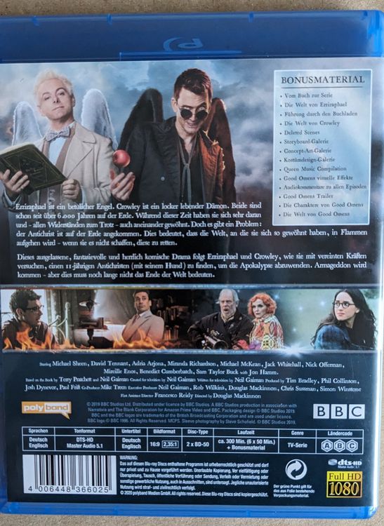 Good Omens Staffel 1 Bluray Kaufen auf Ricardo