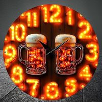 🔥🍻 Rustikales Bierkrug-Schild mit Uhr-Motiv! 🍻🔥💫