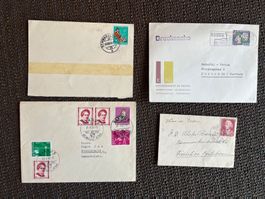 Enveloppes et Carte avec Timbres Pro Juventute années 1950