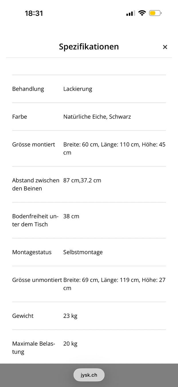 Jysk Tavoli: Couchtisch jysk – Usato da Schaffhausen venduto da ERN58 3