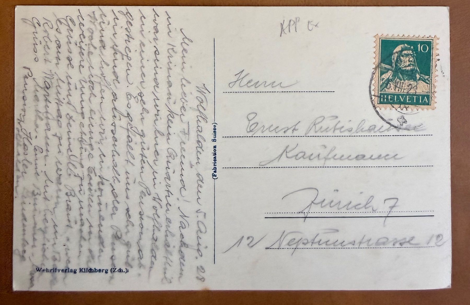 Cartoline postali: Wolfhalden - 1928 – Usato da Lutry venduto da Ediego 1