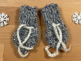 Babyhandschuhe 🧤🧶 - Farben blau/weiss - NEU