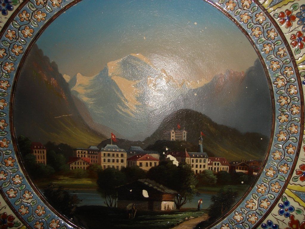 Piatti: Thoune Verdutenteller Interlaken 47cm ca.1900 – Usato da Bern venduto da Grindelwaldaus 2