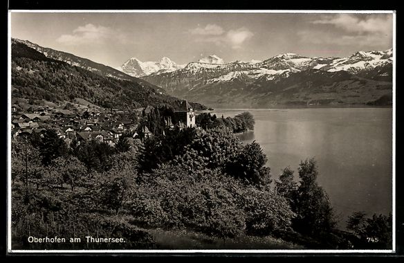 Ansichtskarten: AK Oberhofen am Thunersee, Panorama – Gebraucht aus Berlin von bartko-reher