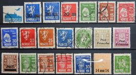 Norwegen ex. Kat. 133-155 */gest. 1927/30