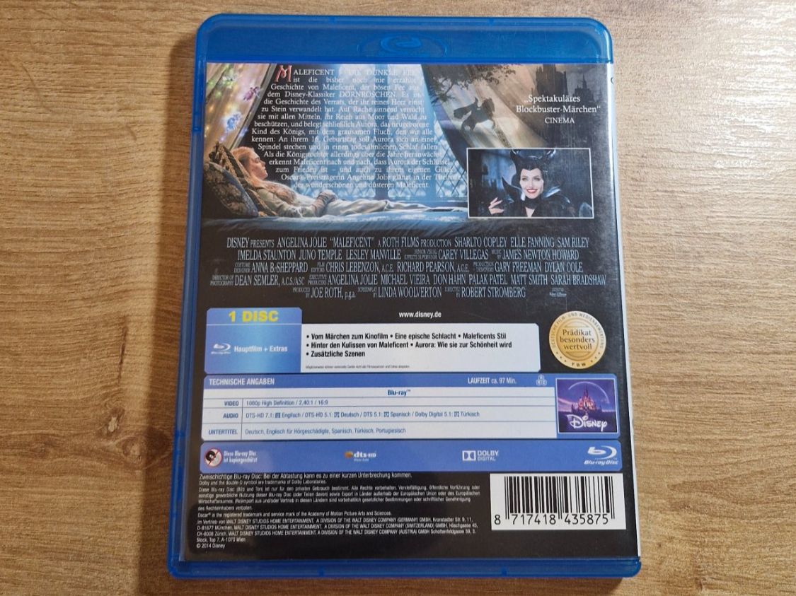 Tutti i DVDs: Maleficent - Die dunkle Fee (2014) Bluray – Usato da Pfungen venduto da Whitie 1