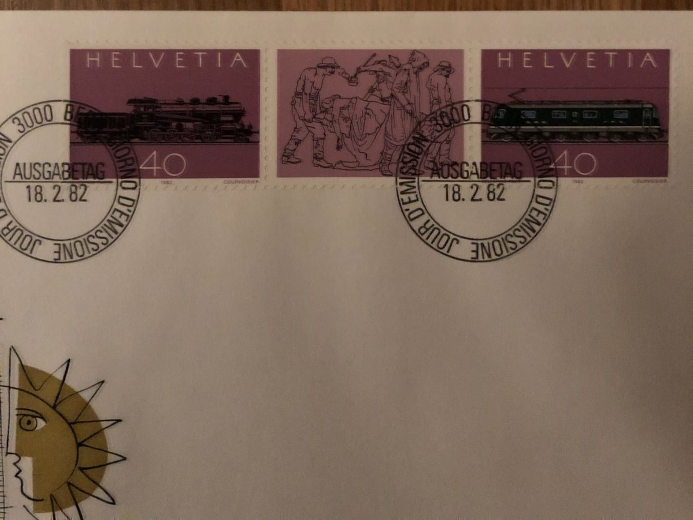 Tutti i francobolli: FDC Gotthard-Bahn 18.2.82 – Nuovo (secondo la descrizione) da Landquart venduto da interesse63 1