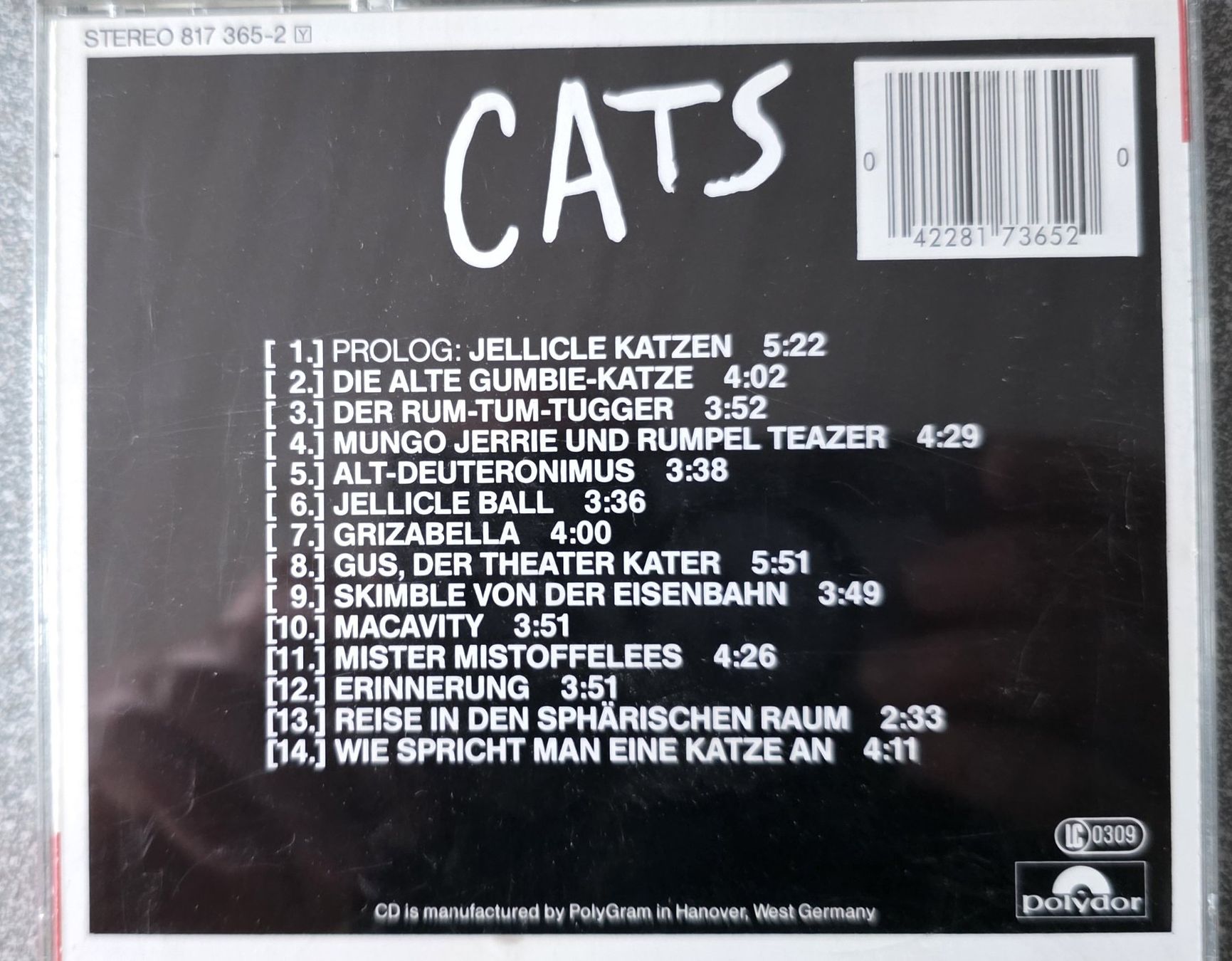 CD: Cats -   Soundtrack CD – Usato da Oetwil am See venduto da fineli2 1