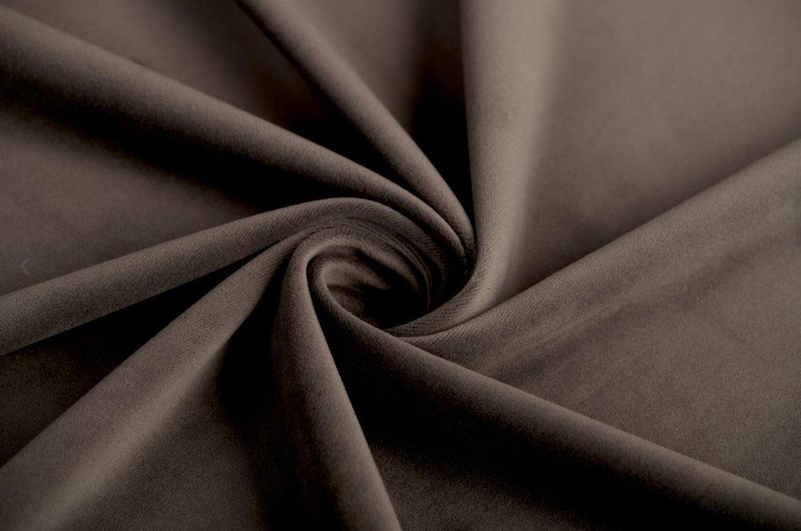 Tessuti: Stoff Velour Schlamm Meterware – Nuovo e nell'imballaggio originale da Adlikon b.Regensdorf venduto da MK-VORHANGSERVICE