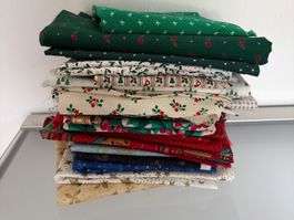 Stoffpaket für Quilt, weihnächtliche Sujet