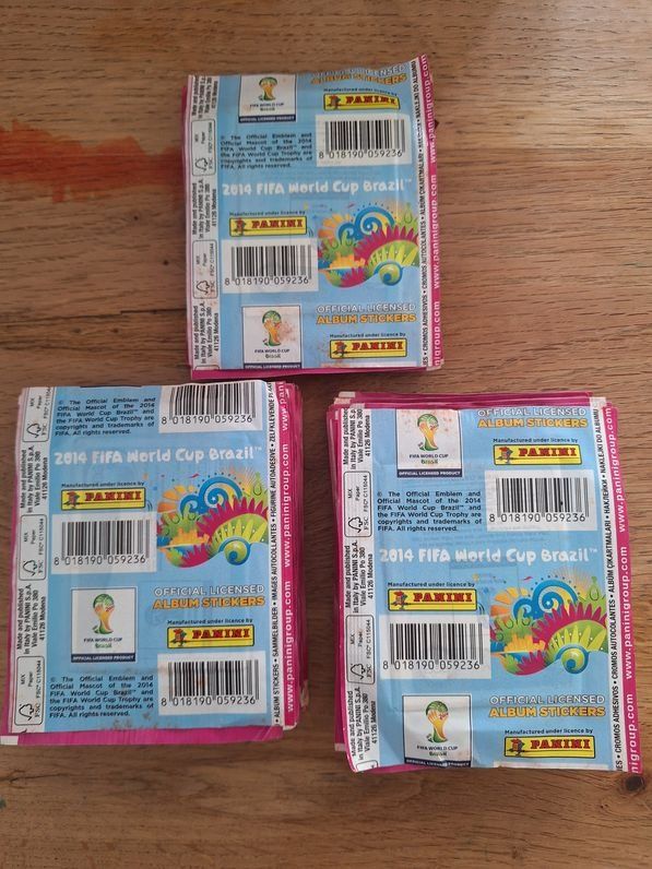 Panini Carte collezionabili: Panini WM 2014 / Originalverpackte Tüten / Pinke Version – Nuovo (secondo la descrizione) da Horw venduto da Zemmerli 1