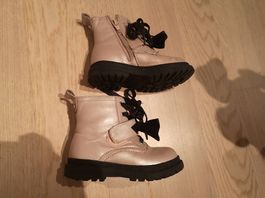 Leder Boots Mädchen rosa Gr 26