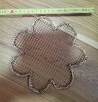 Drahtblume, goldfarben, Dekoration 20cm Durchmesser Neu!