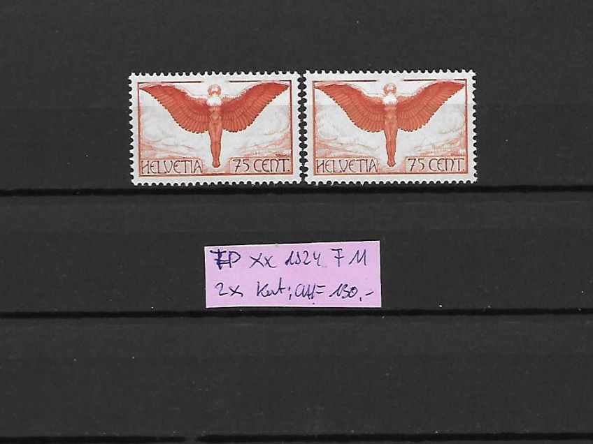 Tutti i francobolli: FP 1924 2x F11 ** Kat: CHF 130.- – Nuovo (secondo la descrizione) da Basel venduto da Ilp