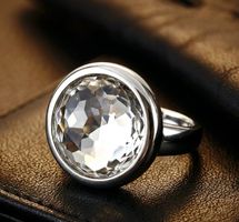 Silberring 925 mit Bergkristall, brillant & rein - Neu