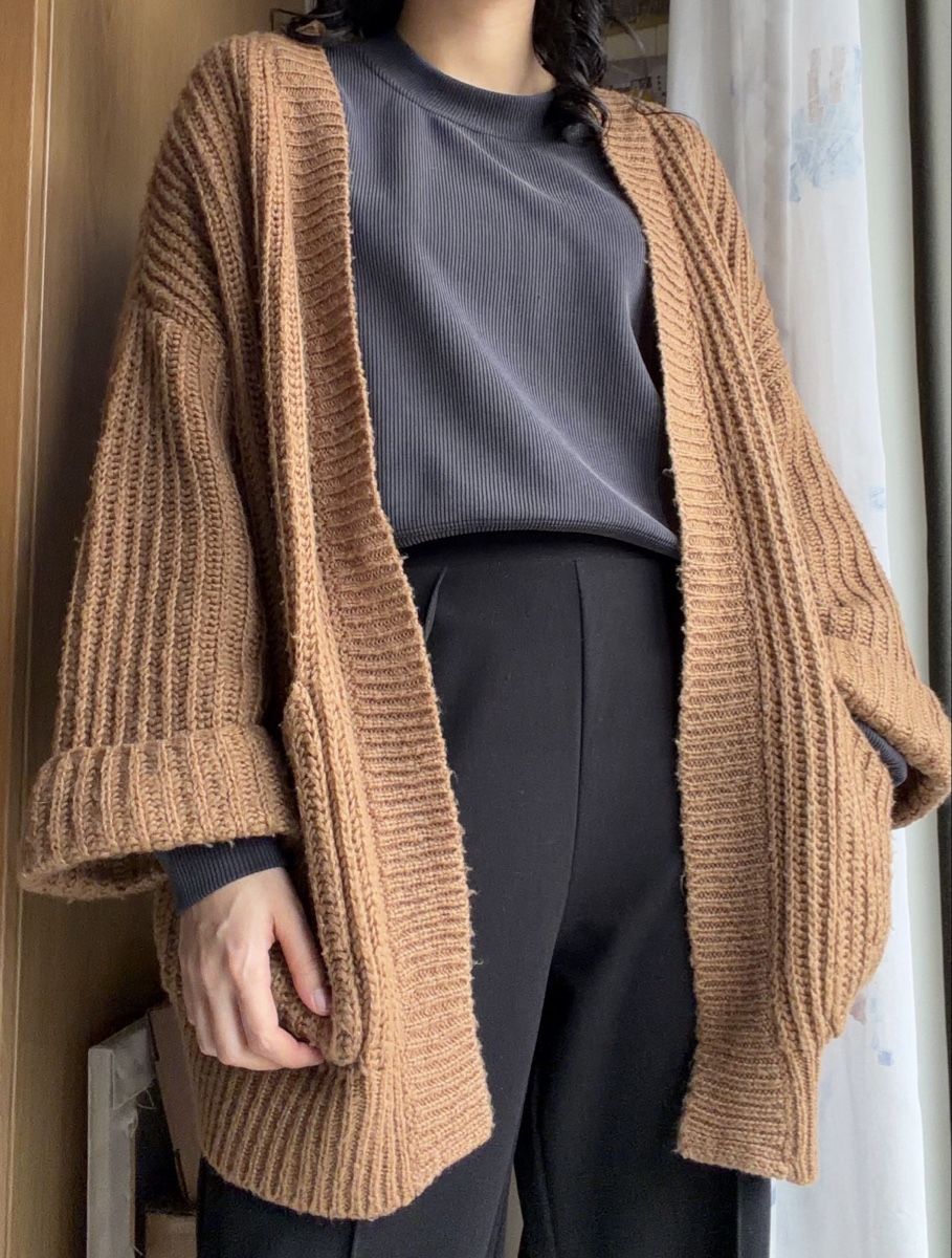 Vestes: Oversized Cardigan Hellbraun – D'occasion à Luzern par hydropi