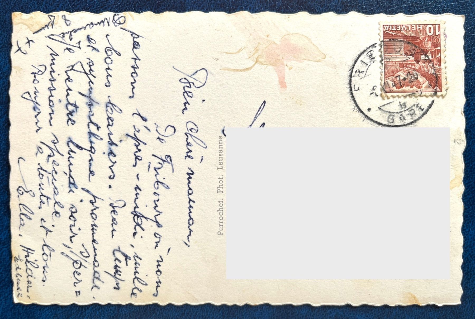 Cartoline postali: Fribourg-pont du Gotteron. 1947 – Usato da Renan BE venduto da johncactus 1