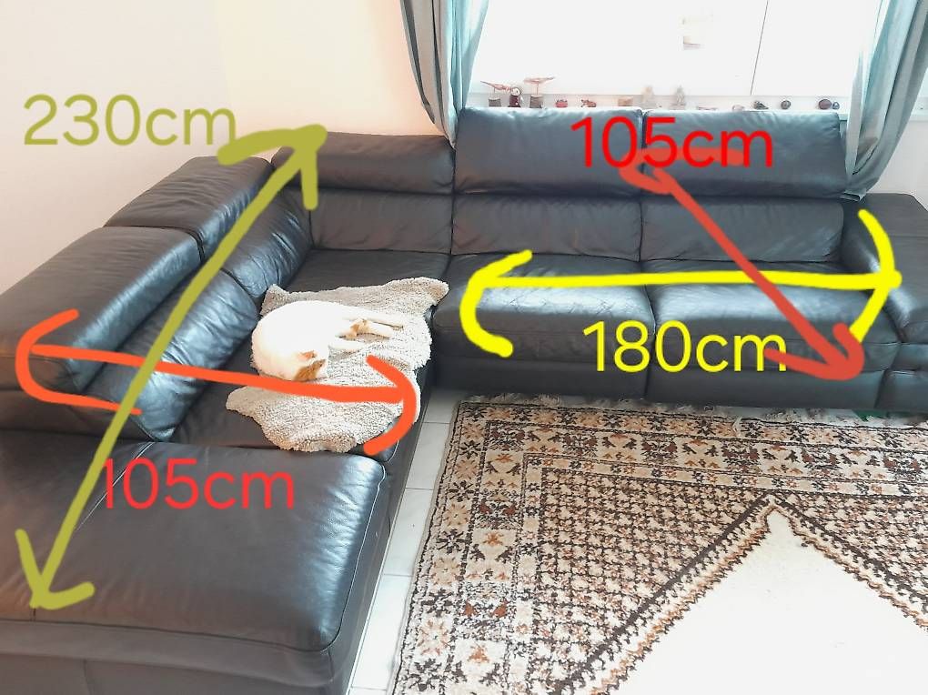 Divani: Grosses Leder-Ecksofa Schwarz (285x230 cm) – Usato da Grellingen venduto da pel_vf8z 1