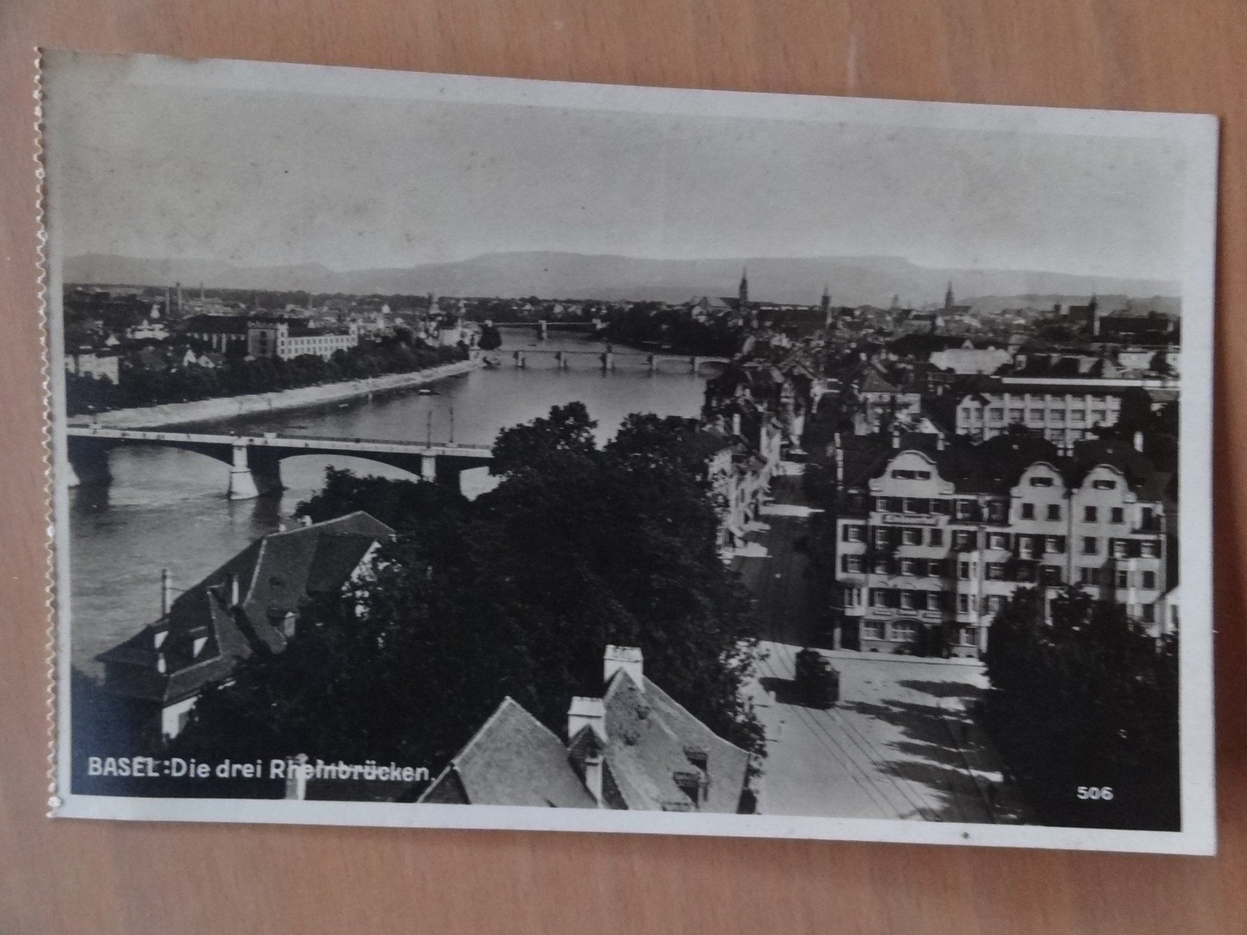 Cartoline postali: Basel - die drei Rheinbrücken – Usato da St Léonard venduto da Riglin