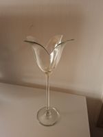 Tulpen-Kerzen-Vase aus Glas 36cm hoch