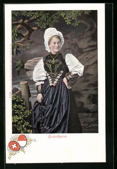 Cartes postales: AK Solothurn, Schweizerin in Tracht – D'occasion à Berlin par bartko-reher