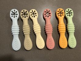 Six baby weaning spoons Panda Ear